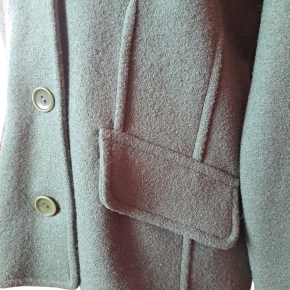 Talbots large jacket wool alpaca olive green career business - Picture 4 of 6